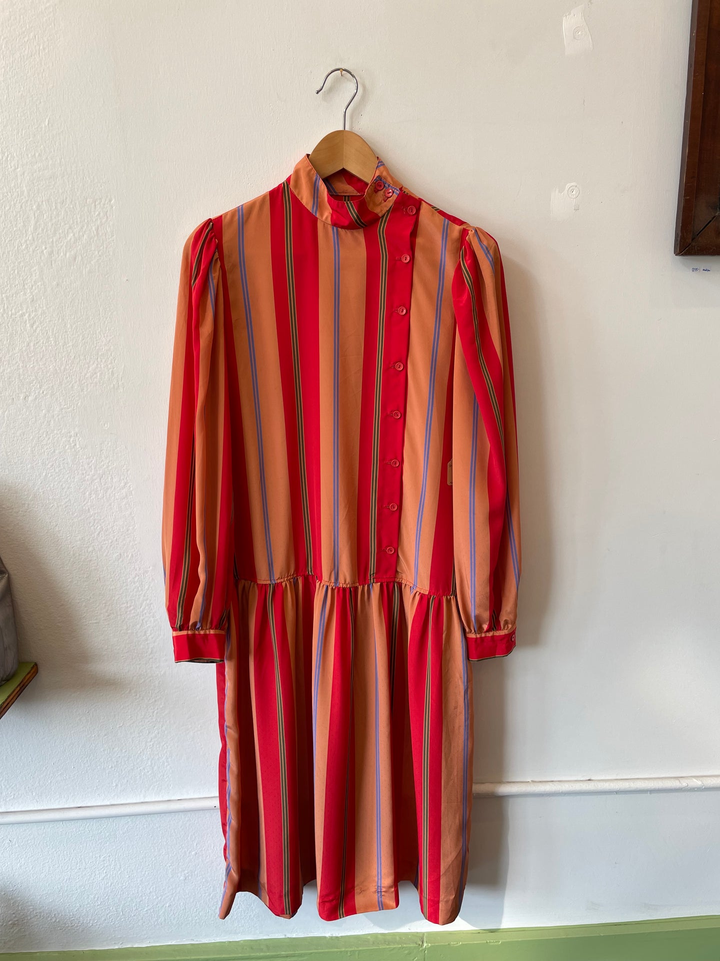 Striped Dress with Buttons