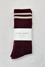 Load image into Gallery viewer, Extended Boyfriend Socks: Maroon
