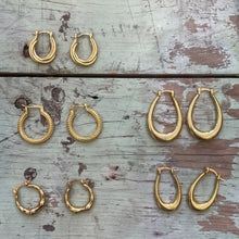 Load image into Gallery viewer, 18k Gold Plated Classic Hoops
