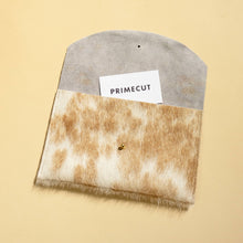 Load image into Gallery viewer, Envelope Pouch - Caramel Speckled Hair on Hide
