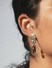 Load image into Gallery viewer, Belden Earrings - Brown: Sterling Silver
