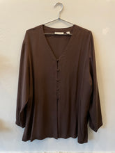 Load image into Gallery viewer, Brown Silk Shirt | 1X

