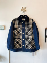 Load image into Gallery viewer, Plaid and Denim Jacket
