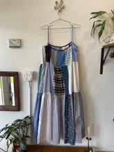 Load image into Gallery viewer, Patchwork Dress in Azure Blues
