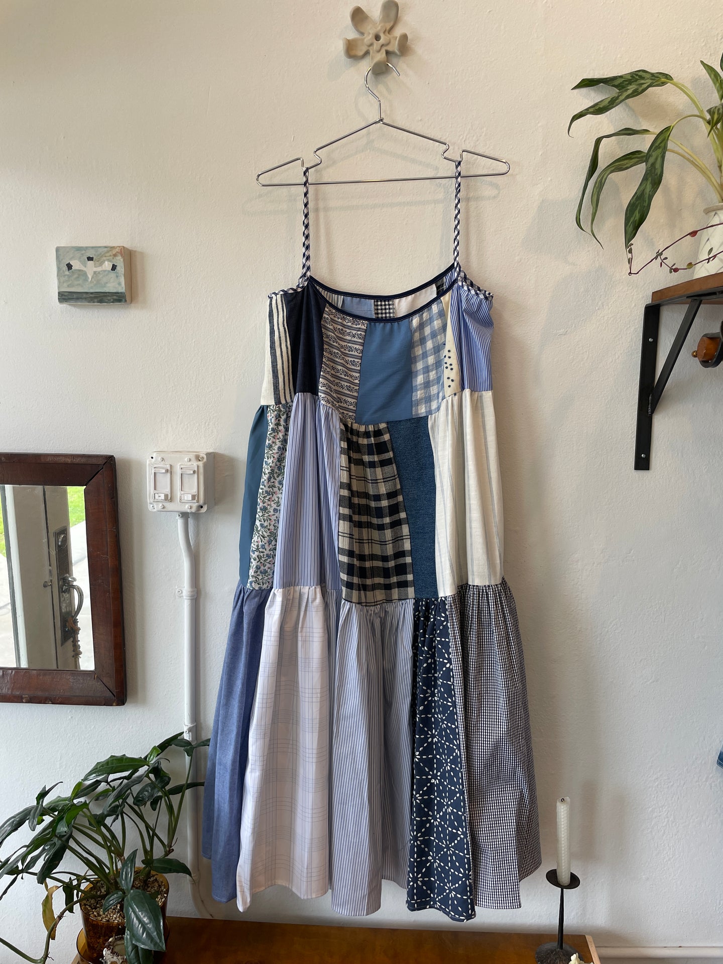 Patchwork Dress in Azure Blues