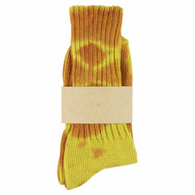 Cargar imagen en el visor de la galería, Women Tie Dye Socks - Rust / Yellow: EU 36/41   UK 3.5/7   US 6/9.5
