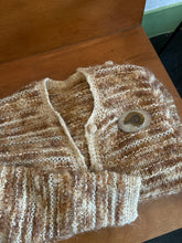 Charger l&#39;image dans la galerie, Handmade Vintage Cardigan in Beige Tones
