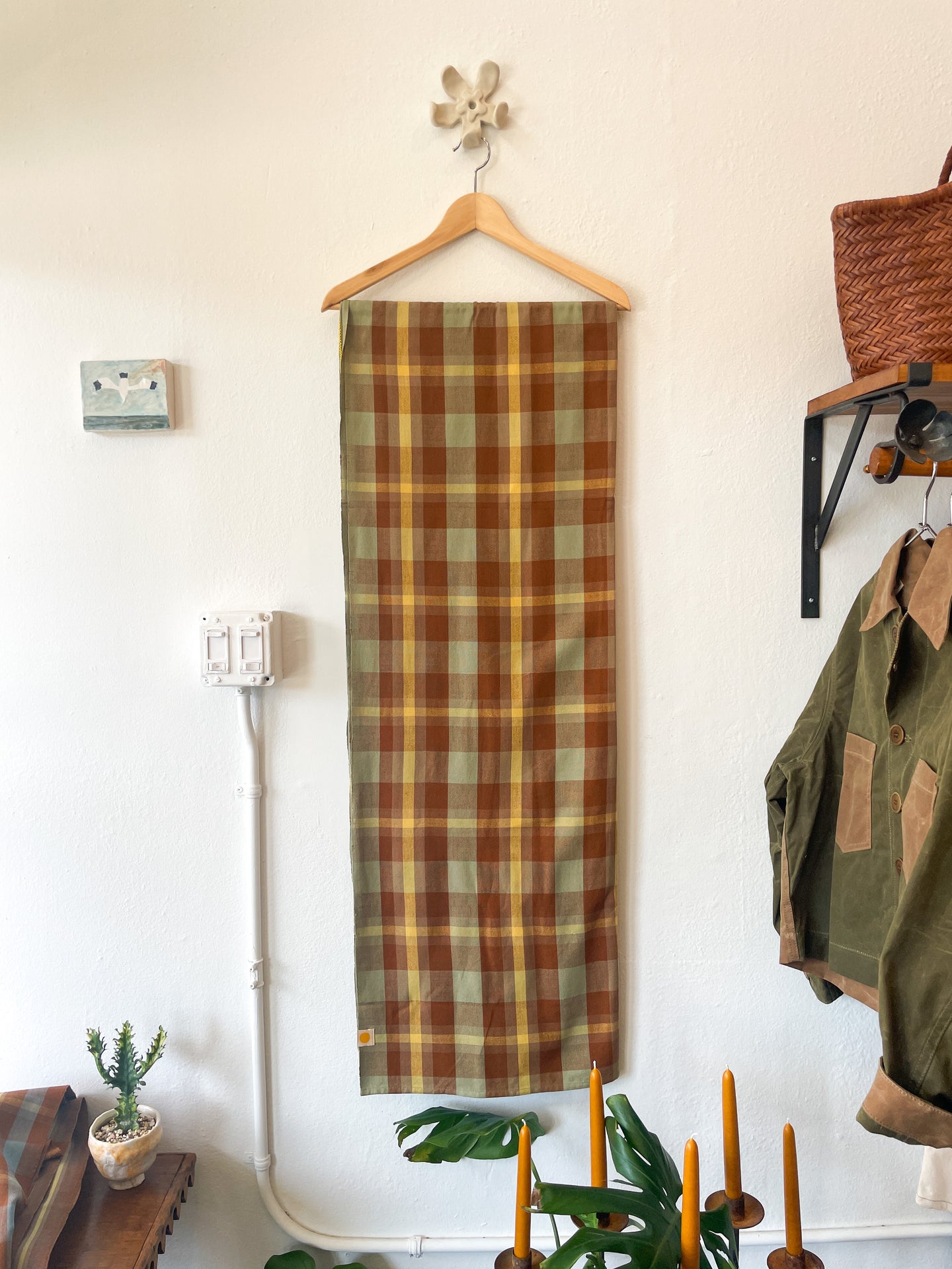 Bonnie Plaid Table Cloth in Acorn