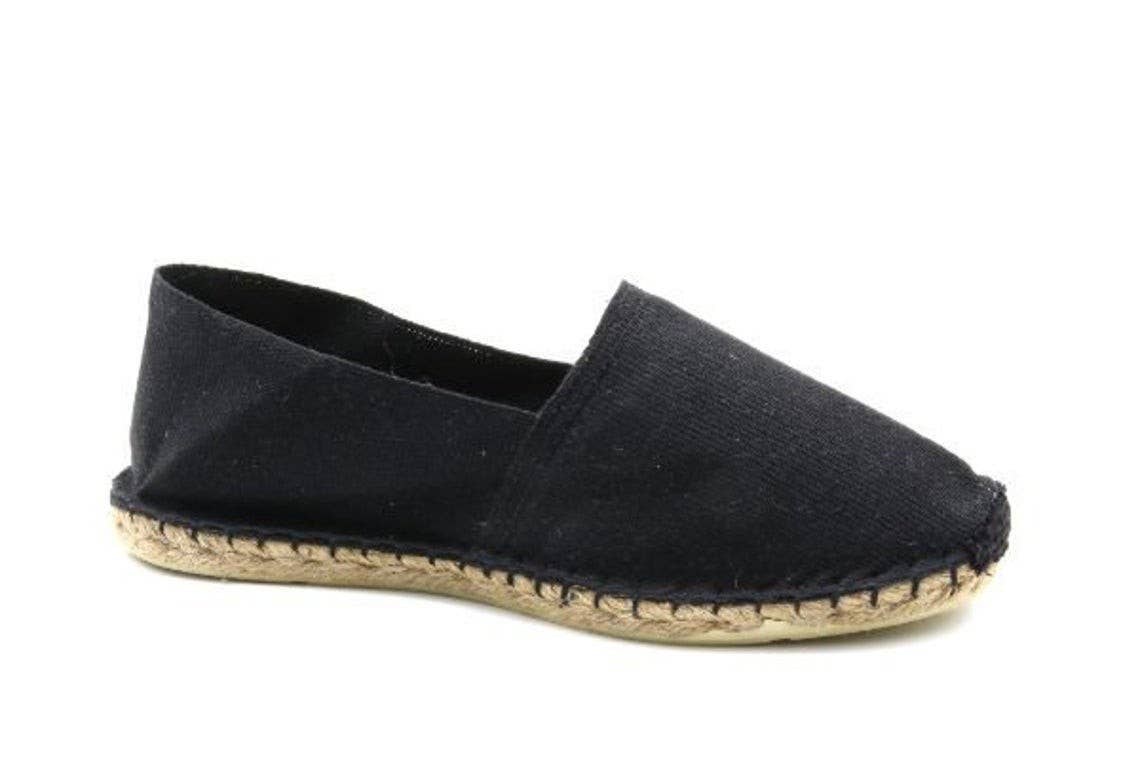 plain basque espadrilles - black