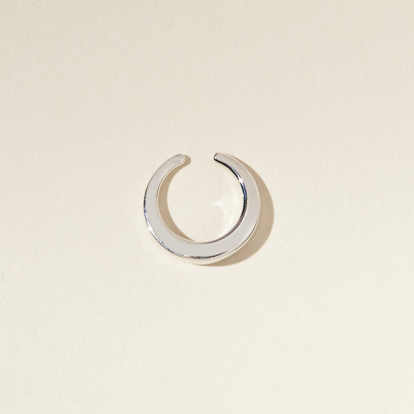 Round Ear Cuff: Sterling Silver