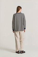 Load image into Gallery viewer, Oversized Striped Top with Side Slits
