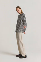 Load image into Gallery viewer, Oversized Striped Top with Side Slits
