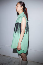 Load image into Gallery viewer, Ave Sleeveless Fringe Blouse in Mint
