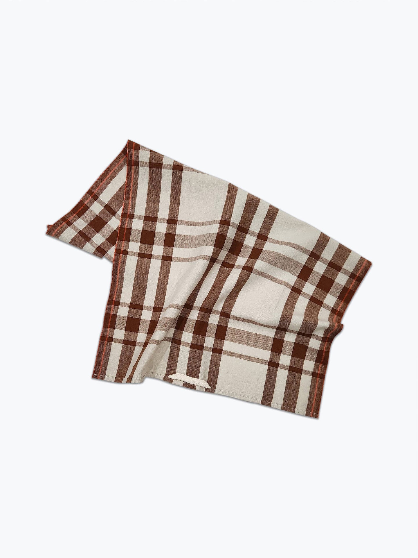 Cotton Tea Towel - Brown Plaid