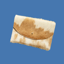 Load image into Gallery viewer, Envelope Pouch - Caramel Speckled Hair on Hide
