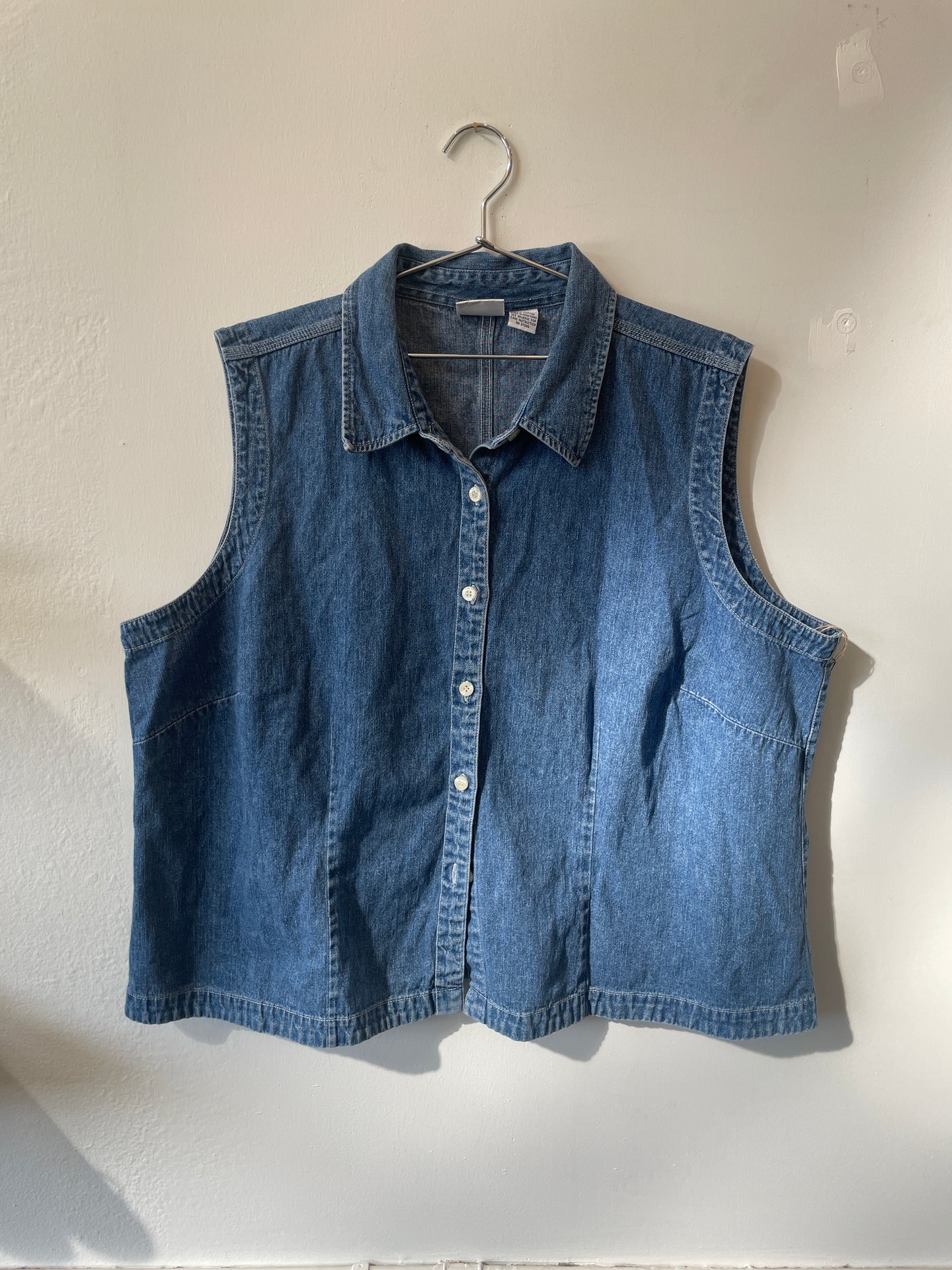 Sleeveless Denim Shirt | 2XL