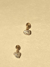 Load image into Gallery viewer, Inward Earrings- Pearl: Sterling Silver
