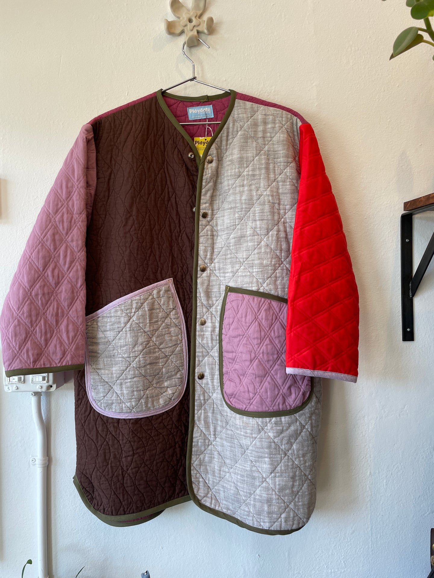 Colorblock Quilt Coat