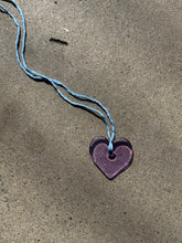 Load image into Gallery viewer, Heart Pendant in blue/lavender
