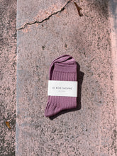 Charger l&#39;image dans la galerie, Her Socks - Mercerized Combed Cotton Rib: Orchid
