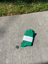 Load image into Gallery viewer, Her Socks - Mercerized Combed Cotton Rib: Kelly Green
