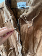 Load image into Gallery viewer, Brown Suede Bomber Jacket | XL

