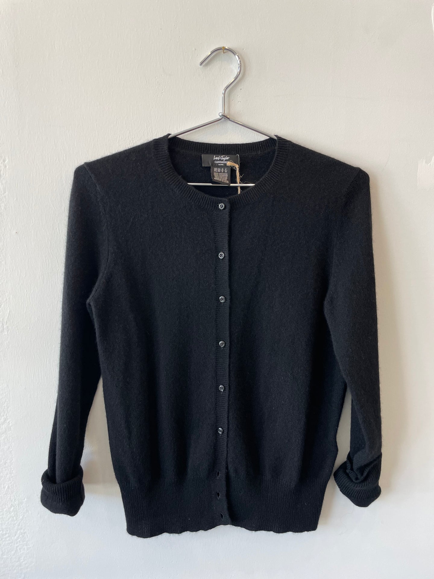 Black Cashmere Cardigan