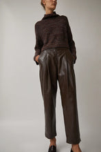 Load image into Gallery viewer, Cole Pant in Brown Vegan Leather
