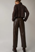 Load image into Gallery viewer, Cole Pant in Brown Vegan Leather
