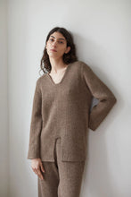 Load image into Gallery viewer, Rib Panel Pullover in Caribou

