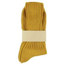 Load image into Gallery viewer, Women Crew Socks - Mustard: EU 36/41   UK 3.5/7   US 6/9.5
