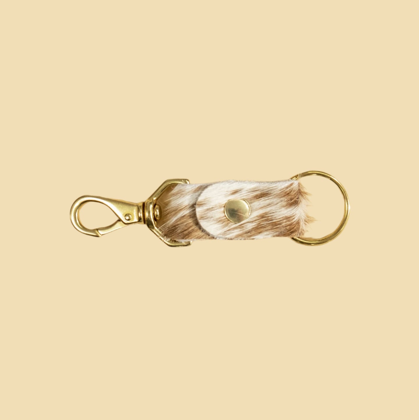 Keychain - Caramel Speckled Hair on Hide