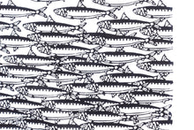 Load image into Gallery viewer, Tenugui: Sardine
