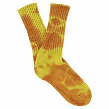 Cargar imagen en el visor de la galería, Women Tie Dye Socks - Rust / Yellow: EU 36/41   UK 3.5/7   US 6/9.5
