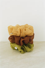 Cargar imagen en el visor de la galería, Sage Silk Organza Plant Dyed Scrunchie | Handmade
