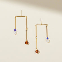 Load image into Gallery viewer, Toni Earrings - Glass and Pearl
