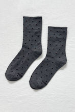 Charger l&#39;image dans la galerie, Sneaker Socks: Charcoal Polka Dot
