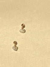 Load image into Gallery viewer, Inward Earrings- Pearl: Sterling Silver
