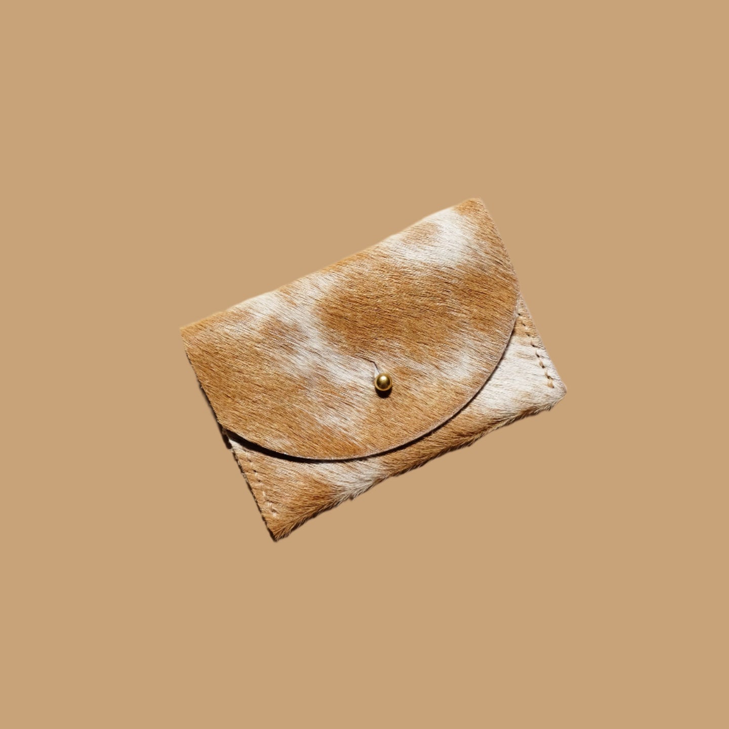 Cardholder - Caramel Speckled Hair on Hide