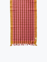 Load image into Gallery viewer, Grid Plaid Table Runner - Grapefruit
