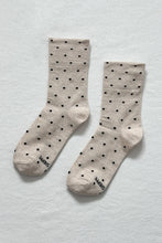 Charger l&#39;image dans la galerie, Sneaker Socks: Oatmeal Polka Dot
