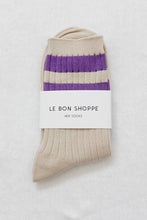 Cargar imagen en el visor de la galería, Her Socks - Varsity: Ube
