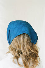 Cargar imagen en el visor de la galería, Indigo Blue Silk Plant Dyed Bandana  | Handmade | Eco
